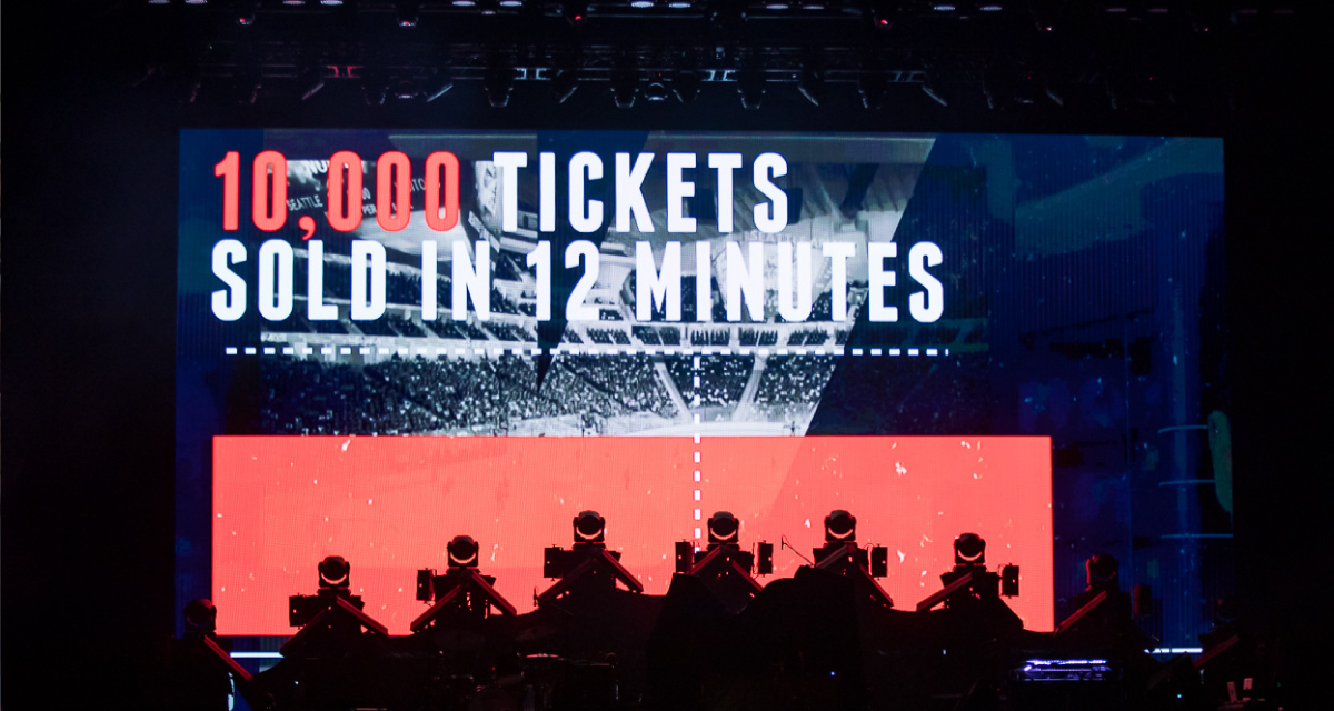 The stage at Climate Pledge Arena.